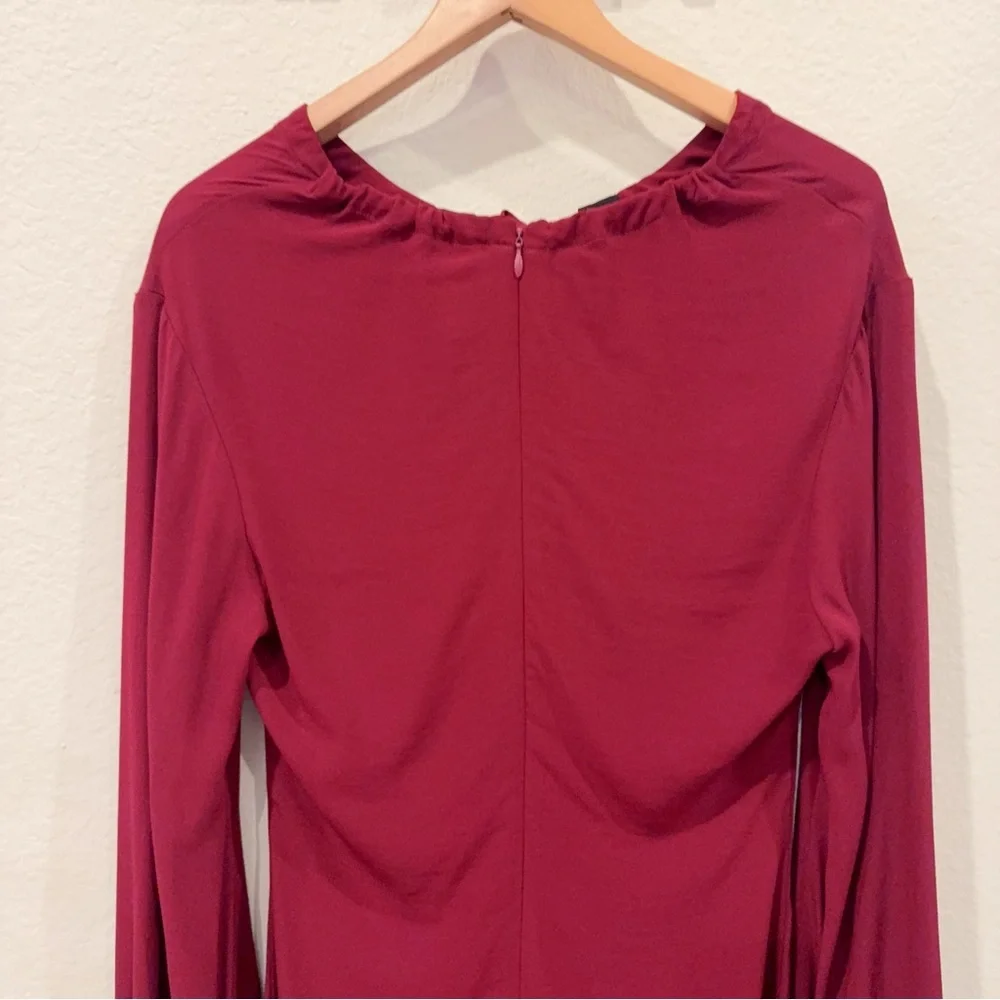 Staud Wine Mini Dress with Black Accents Size XS NWOT - Picture 5 of 6